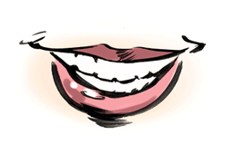 Gif animé bouche parle